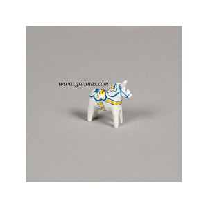 6020708 2" White Dala Horse, 5cm